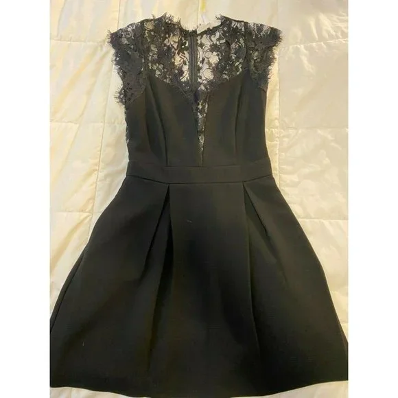 white lace dress sale Ivory Satin Corset Shape Lace Trim Flare Mini Dress – PinkBlush main image 0
